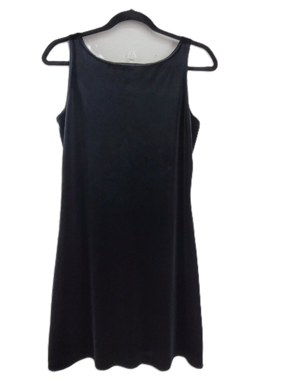 Byer Too! Dress Women's L Black Velvet Sleeveless Vintage Made in USA Stunning